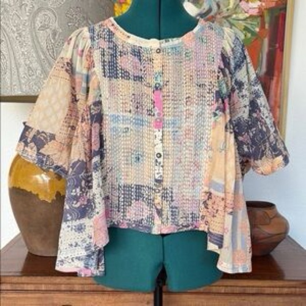 We The Free People Kiwi Flowy Oversized Top